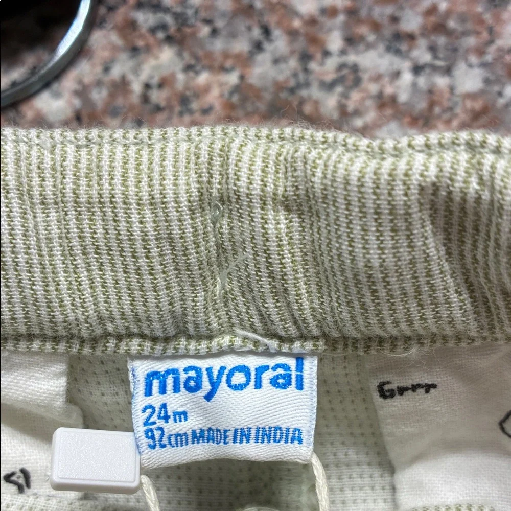 NWT Mayoral Light Green Kids Chino Casual Bottoms Sz 24 mos
